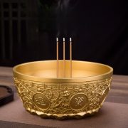 Full Brass Wealth Attraction Feng Shui Altar for Living Room Business Counter Offering Incense burner Decorative Ornament