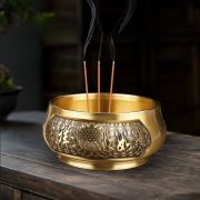 Lotus Design Brass Incense burner God Respecting Pure Copper Incense Stand Home Decorative Items Set Good Luck Symbol - Image 2