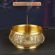 Lotus Design Brass Incense burner God Respecting Pure Copper Incense Stand Home Decorative Items Set Good Luck Symbol - Image 3