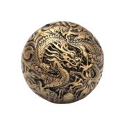 Bronze Dragon And Phoenix Handball Model Nutshell Plaything Small Copperware Health Care Ornament Custom Metal Craft - Image 5