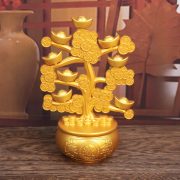 Rotating Metal Feng Shui Decoration Wealth Tree Gift For Store Opening Home Decor Company Suitable Customizable Craft Ornaments