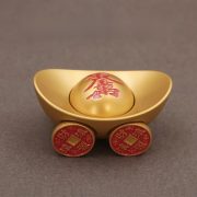 Creative Alloy Wealth Attracting Car Ornament Display Piece Living Room Desktop Decorative Item Stress Relief Craft Gift