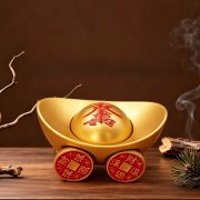 Prosperity Rolling Metal Craft Ornament Car Mobile Wealth Attracting Decorative Item For Vehicle Decoration And Display