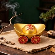 Prosperity Rolling Metal Craft Ornament Car Mobile Wealth Attracting Decorative Item For Vehicle Decoration And Display - Image 4