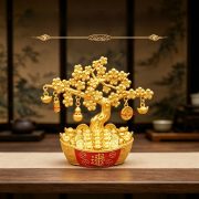 Creative Wealth Attracting Money Tree Home Decor Wine Cabinet Decoration Feng Shui Living Room Ornament Metal Craft Figurine