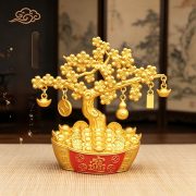 Creative Wealth Attracting Money Tree Home Decor Wine Cabinet Decoration Feng Shui Living Room Ornament Metal Craft Figurine - Image 2