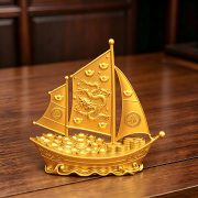 Fulong Sailboat Home Office Shop Opening Entrance Hall Bookshelf Desktop Wine Cabinet Direct Sale Smooth Sailing - Image 3