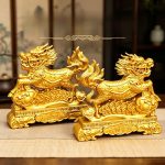 Creative Home Decor Wealth Attracting Lucky麒麟如意 Ornament for Living Room Office Shop Desktop Decorative Metal Craft