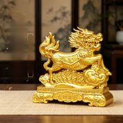 Creative Home Decor Wealth Attracting Lucky麒麟如意 Ornament for Living Room Office Shop Desktop Decorative Metal Craft - Image 3