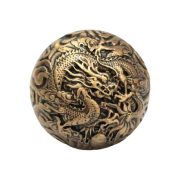 Bronze Dragon And Phoenix Handball Model Small Walnut Playing Ball Handle Piece Brass Ornaments Collectible Copperware - Image 5