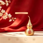 Bronze Gourd Ornament Eight Trigrams Open Design Home Office Decor Handicraft Gift