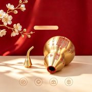 Bronze Gourd Ornament Eight Trigrams Open Design Home Office Decor Handicraft Gift - Image 3
