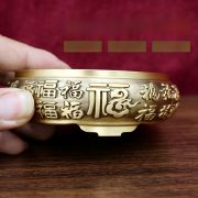 Bronze Huabu Base Home Decoration Chinese Style Living Room Decorative Accessories Retro Simulation Ancient Bottom Pad Artifacts