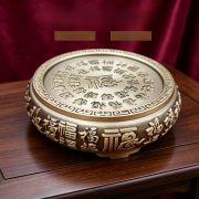 Bronze Huabu Base Home Decoration Chinese Style Living Room Decorative Accessories Retro Simulation Ancient Bottom Pad Artifacts - Image 2