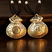 Bronze Money Bag Bafu Bafei Rotatable Vintage Worn Stress Relief Handheld Plaything Display Piece Custom Metal Craft Ornament