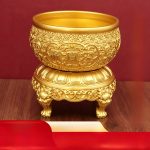 Bronze麒麟 Home Living Room Decorative Ornaments For Business Opening Office Placement Wealth And Happiness Gathering Bowl