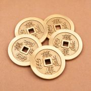 Large Thick Bronze Coin Treasure House Stabilizer Antique Style Kangxi Shunzhi Doorstone Threshold Pressing Special Use - Image 2