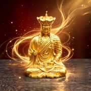 New Arrival Bodhisattva Earthstore Statue Home Altar Decoration Gold Body Peaceful Ornaments Ideal For Worship And Fellowship - Image 2