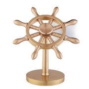 Bronze Steering Wheel Ornament Creative Stress Relief Nautical Theme Desktop Decoration EDC Bronze Craft Figurine - Image 5