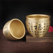 Bronze Wealth Attracting Desktop Decoration Mini Copperware Treasure Basin Ashtray Five Tigers Fortune Craft Decor - Image 4