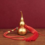 Bronze Gourd Ornament Hollow Imitation Gold Plated Car Decoration Pendant Open Gourd Perfect Gift Item Custom Metal Craft - Image 3