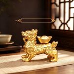Attract Wealth Xiu Rotation Ornaments Entrance Front Desk Decorative Turntable Desktop Living Room Feng Shui Metal Craft
