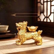 Attract Wealth Xiu Rotation Ornaments Entrance Front Desk Decorative Turntable Desktop Living Room Feng Shui Metal Craft