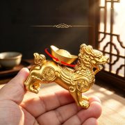 Attract Wealth Xiu Rotation Ornaments Entrance Front Desk Decorative Turntable Desktop Living Room Feng Shui Metal Craft - Image 2