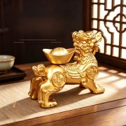 Attract Wealth Xiu Rotation Ornaments Entrance Front Desk Decorative Turntable Desktop Living Room Feng Shui Metal Craft - Image 4