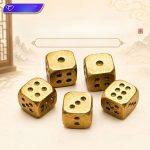 Solid Brass Dice Sieve Creative Personalized KTV Supplies Durable Copper Crafts Factory Wholesale Metal Craft Ornament