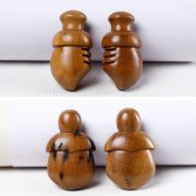 Natural Thunderstruck Jujube Wood Carving Lucky Charm Portable Handheld Vintage Chinese Style Tea Pet Desktop Ornament Accessory - Image 3