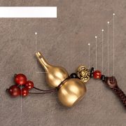 Bronze Car Keychain Hollow Open Gourd Personalized Creative Ornament Key Holder Accessory Automobile Keyring Craft - Image 4