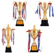 Gold Cup Trophy Metal Basketball Football Competition Badminton Champion Taekwondo Embroidery Creative Trophy Custom Metal Craft Ornament - Image 2