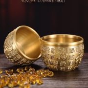 Bronze Relief Hundred Happiness Fishbowl Home Decoration Fortune Character Office Desktop Entrance Gift Art Crafts - Image 4