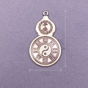 Lucky Gourd Pendant Copper Keychain Bag Charm BaGua Talisman Wealth Attraction Prosperity Custom Metal Craft Ornament - Image 3