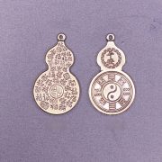 Lucky Gourd Pendant Copper Keychain Bag Charm BaGua Talisman Wealth Attraction Prosperity Custom Metal Craft Ornament - Image 4