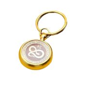 Bronze Artistic Rotation Keychain Car Pendant Bag Accessory Handle Red Coral Key Holder Custom Metal Craft Ornament - Image 5