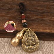 Bronze Zodiac Animal Lucky Buddha Vintage Keychain Creative Personalized Car Pendant Eight Guardian Deities Amulet - Image 3