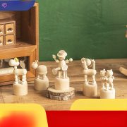 Retro Wooden Animal Figurines Desktop Decorations for Office Living Room Bedroom Creative Cute Custom Wood Craft Ornaments