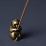 Pure Brass Solid Mini Monkey Incense Holder Tea Play Teapot Pet Custom Decorative Ornaments Handheld Piece