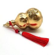 Portable Brass Gourd Hundred Happinesses Ornament Carry-On Fireproof Dragon Toothpick Holder Tassel-Decorated Craft - Image 4
