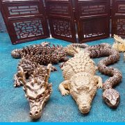 Bronze Dragon Metal 3D Living Active God Dragon Ornaments Display Hall Exhibits Five Clawed Dragon Handheld Crafts - Image 2