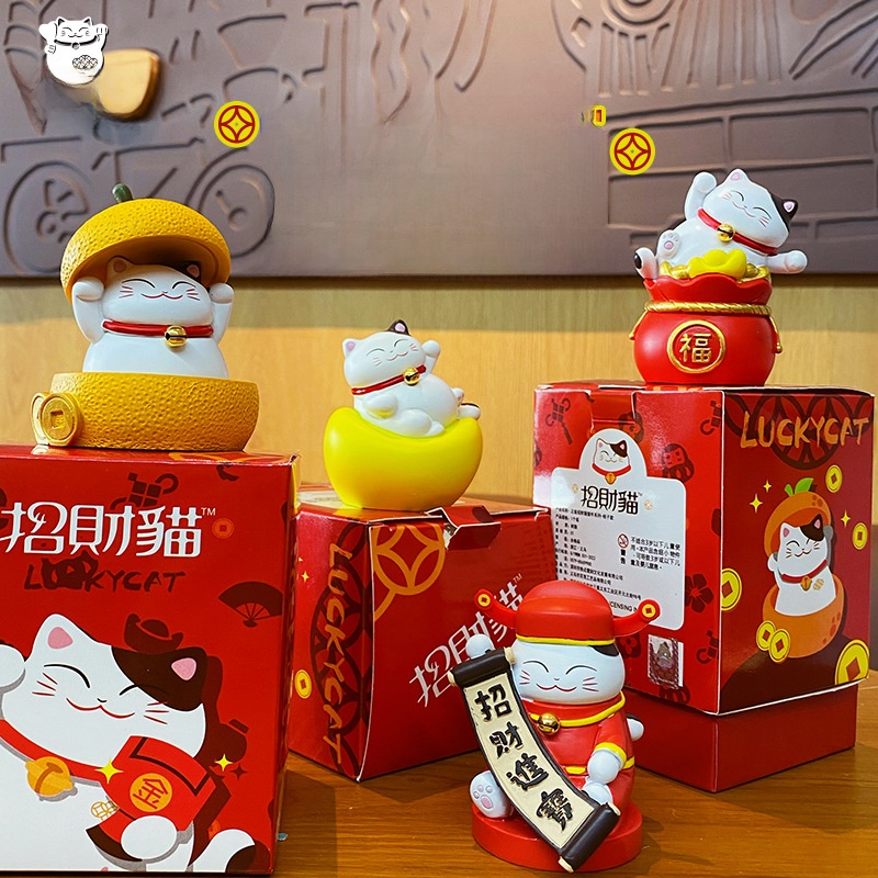 LA-696292166080_img0 Baimao Authentic Cat Statue Creative Trendy Home Decor Female Version Car Mounted Ornament Small Gift Custom Resin Craft Figurine - Image 1