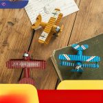 Retro Airplane Model Decorative Figurine Home Decoration Iron Art Mini Display Creative Handmade Craft Photography Prop