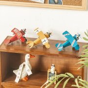 Retro Airplane Model Decorative Figurine Home Decoration Iron Art Creative Crafts Photography Props Metal Craft Ornament