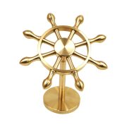 Bronze Little Boat Steering Desktop Ornaments Creative Desktop Decorations Rotating Top Windmill Smooth Sailing Hand Piece - Image 5