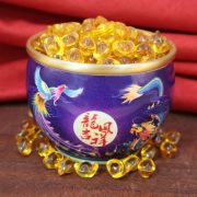 Bronze Colorful Painted Bafu Brass Incense burner Decorative Wealth Attraction Cauldron Prosperity Symbol Copper Craft Ornament