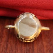 Bronze Handle Teapot Desktop Craft Small Ornaments Living Room Mahjong Wealth Attracting Tea Pot Rotation Custom Metal Craft - Image 4
