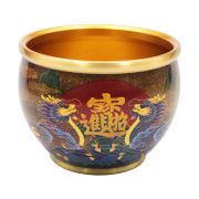 Large Size Painted Brass Rice Storage Jar Pure Copper Treasure Collecting Basin Decorative Item For Living Room Home - Image 5
