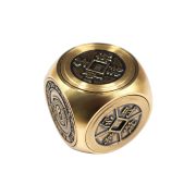 Bronze Six-Sided Rotatable Handle Ornaments Creative Tea Ceremony Table Zodiac Dice Decorations Turn The World Around Luck - Image 5
